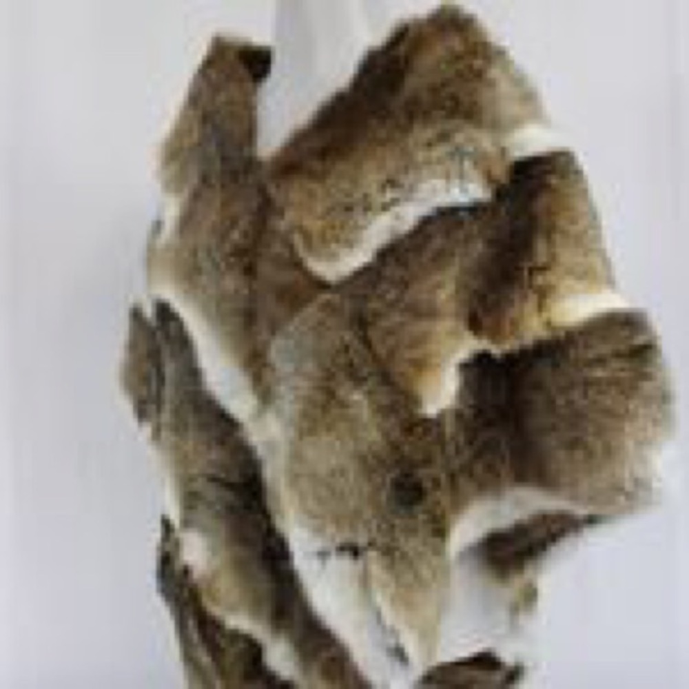 Adrienne Landau Goma Rabbit Fur Poncho, Size: 0/S